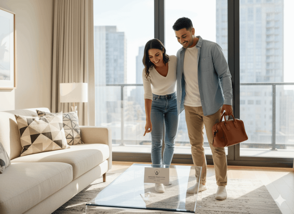 Happy guest impressed with clean Airbnb property